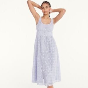 J. Crew Light Purple Button-Down Midi Dress